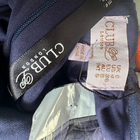 Club L London Blue and Silver Sequin Strapless Gown - Picture 9 of 9